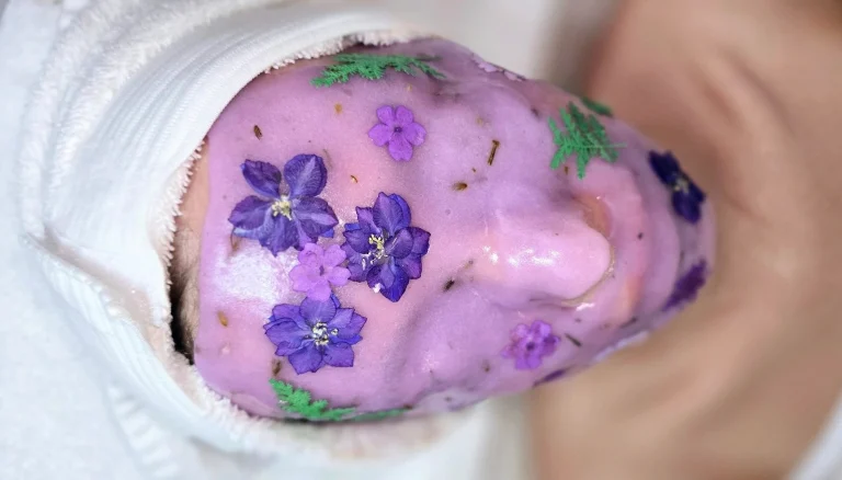 Professional jelly mask treatment for glowing, hydrated, radiant skin